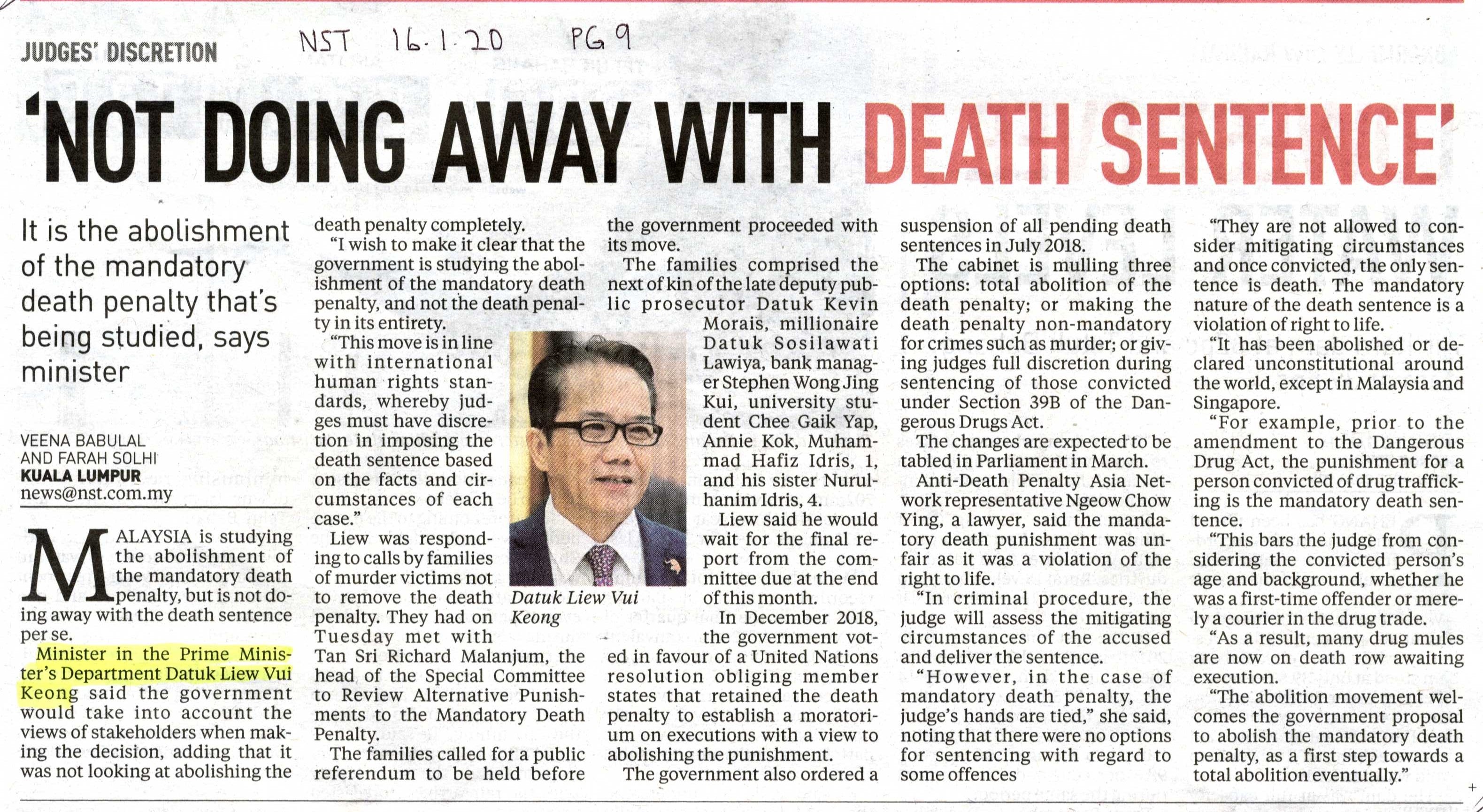 7 New Straits Times   16 January 2020
