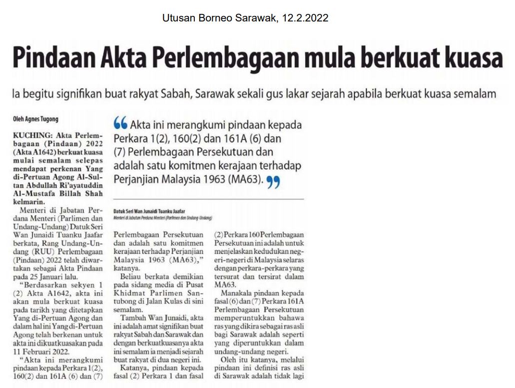 29 Utusan Borneo Sarawak   12.2.2022